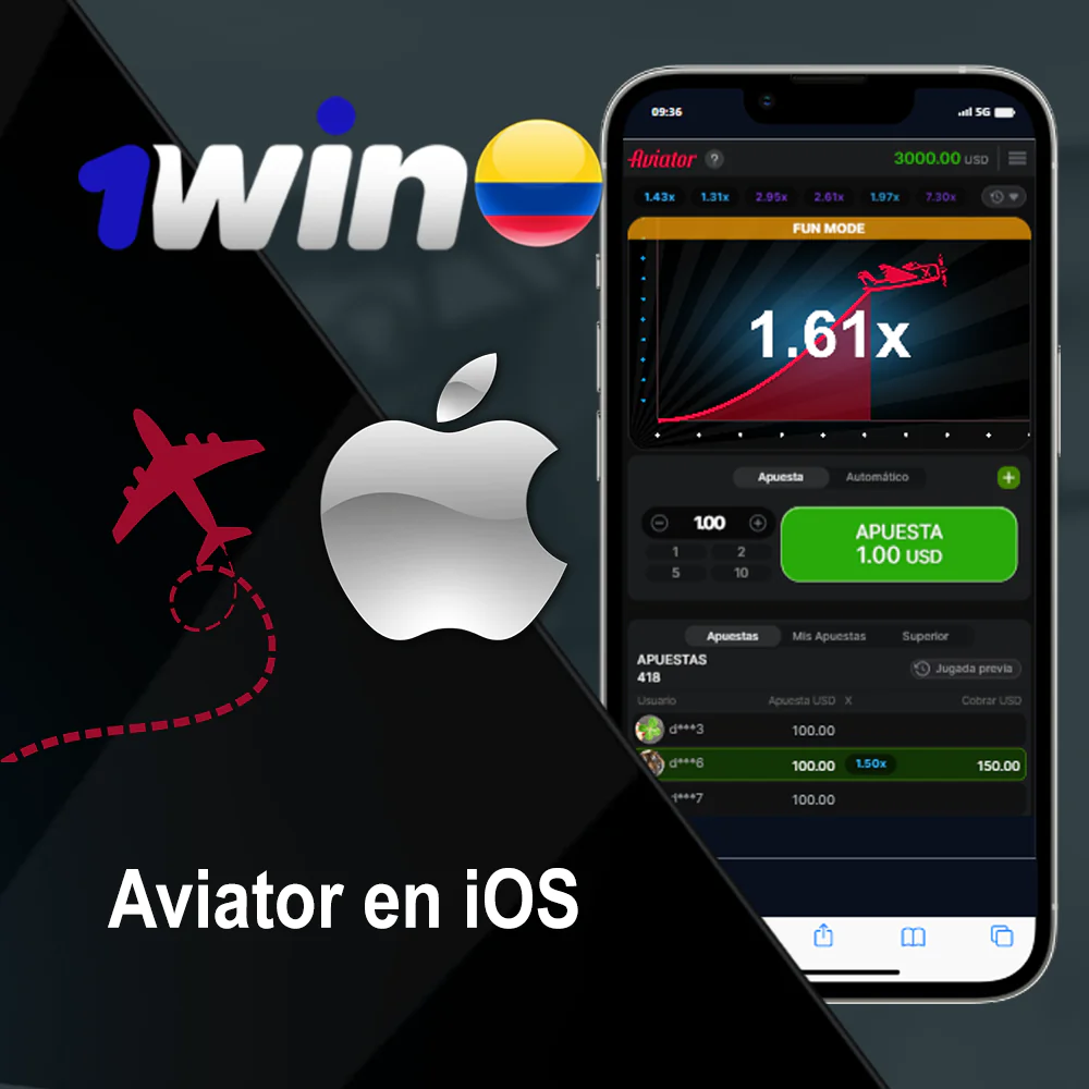 Juega a Aviator a través de la app 1Win iOS