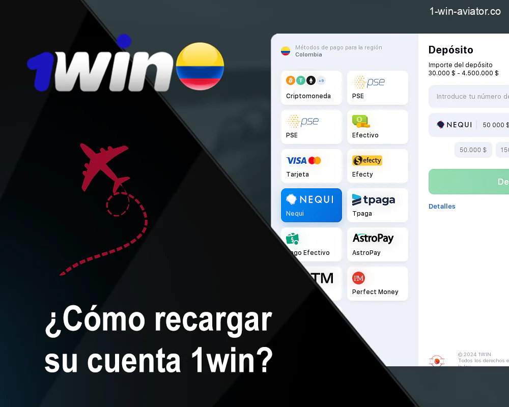 Hacer un depósito en 1Win